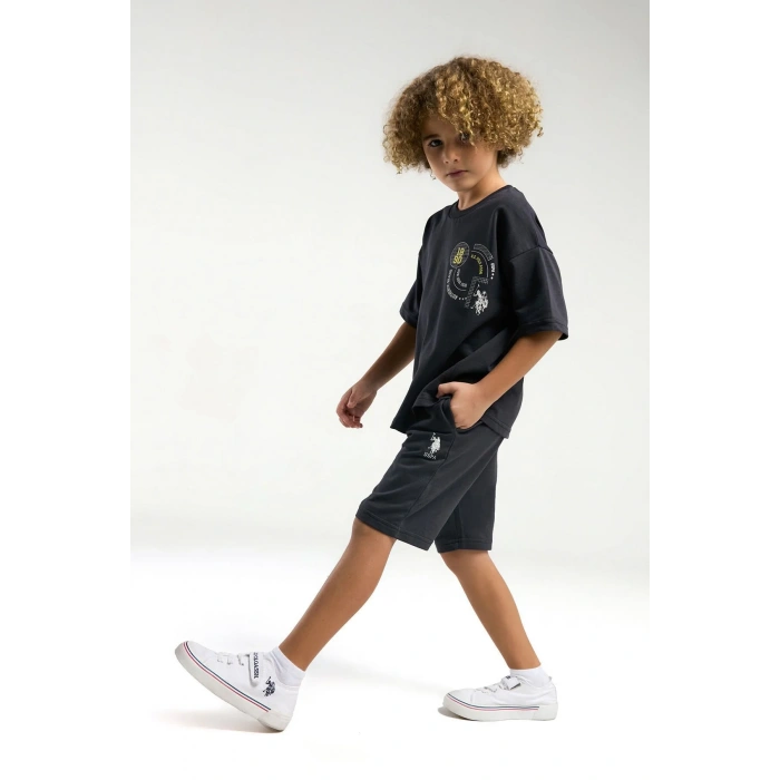 ERKEK GARSON BERMUDA TAKIM - ANTRASİT