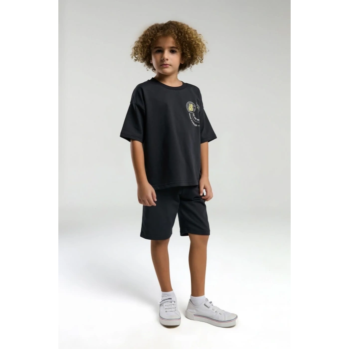 ERKEK GARSON BERMUDA TAKIM - ANTRASİT