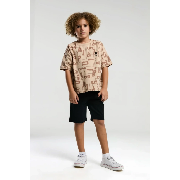 ERKEK GARSON BERMUDA TAKIM - BEJ