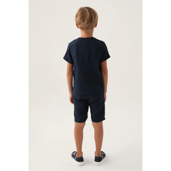 ERKEK GARSON BERMUDA TAKIM - LACİVERT
