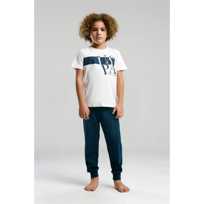 ERKEK GARSON PİJAMA TAKIMI - Beyaz