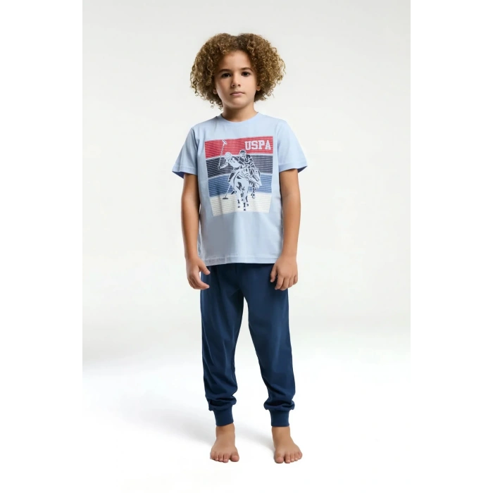 ERKEK GARSON PİJAMA TAKIMI - MAVİ