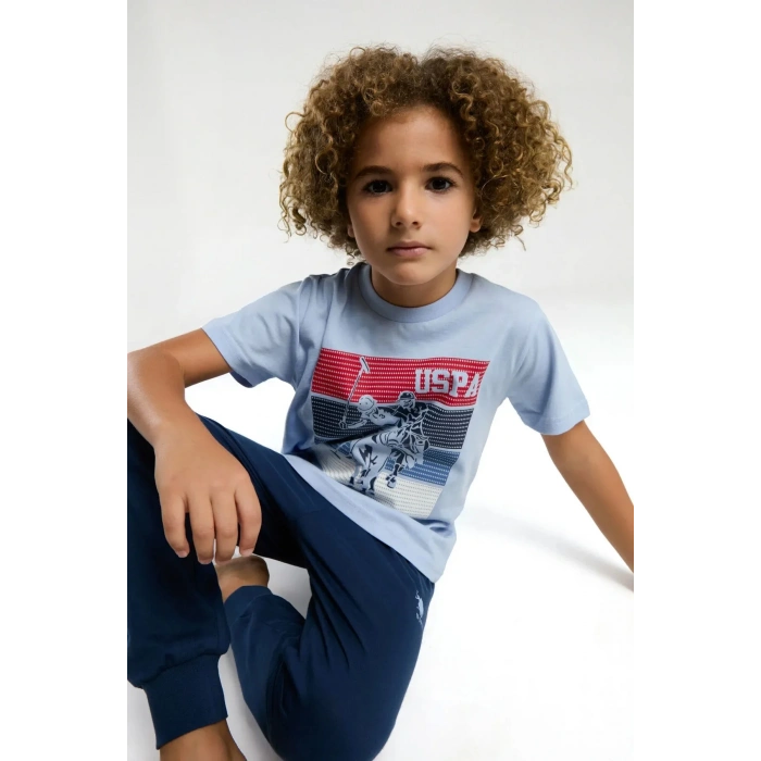 ERKEK GARSON PİJAMA TAKIMI - MAVİ