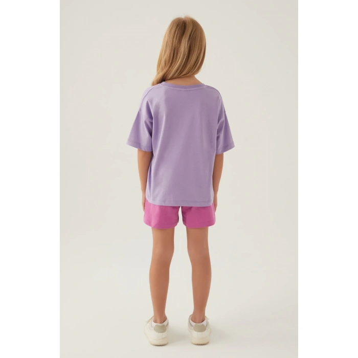 FROZEN KIZ ÇOCUK ŞORT TAKIM - LİLA
