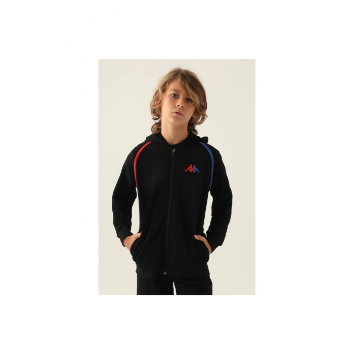 KAPPA ERKEK ÇOCUK FULLZIP SWEATSHIRT - SİYAH