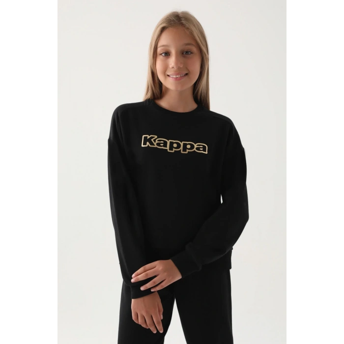 KAPPA KIZ ÇOCUK SWEATSHIRT - SİYAH