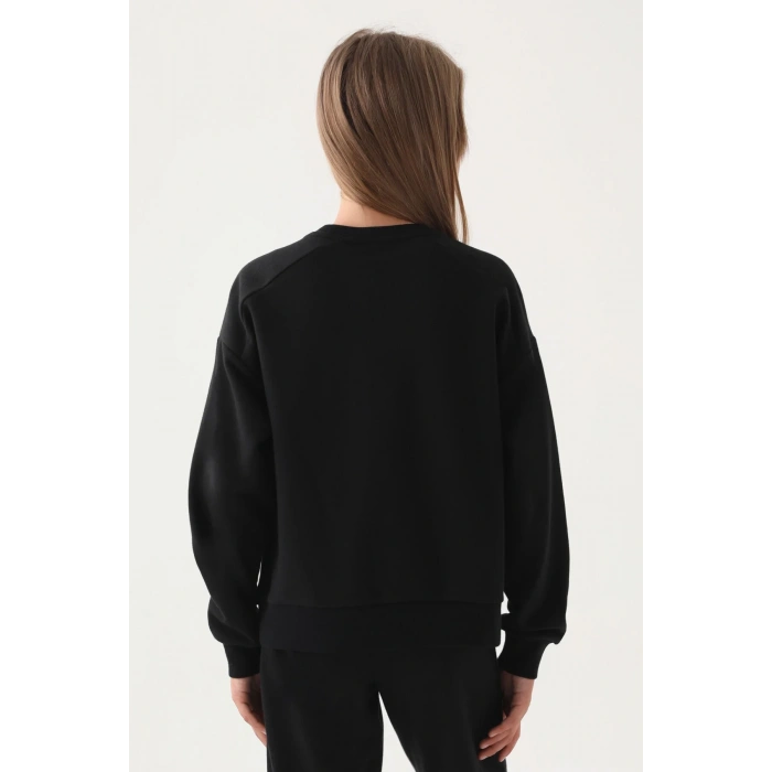KAPPA KIZ ÇOCUK SWEATSHIRT - SİYAH