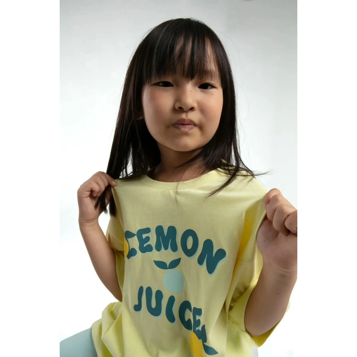 KIZ ÇOCUK BERMUDA TAKIM - AÇIK SARI