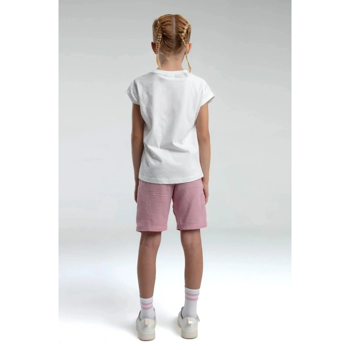 KIZ ÇOCUK BERMUDA TAKIM - Beyaz