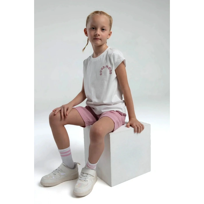 KIZ ÇOCUK BERMUDA TAKIM - Beyaz