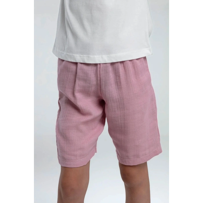 KIZ ÇOCUK BERMUDA TAKIM - Beyaz