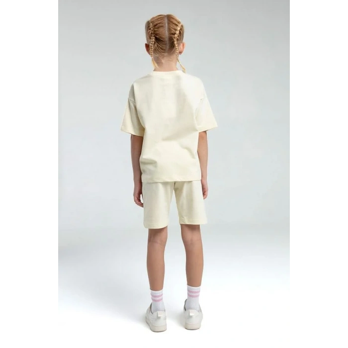 KIZ ÇOCUK BERMUDA TAKIM - LİMON