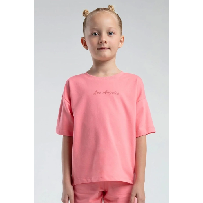 KIZ ÇOCUK BERMUDA TAKIM - NEON PEMBE