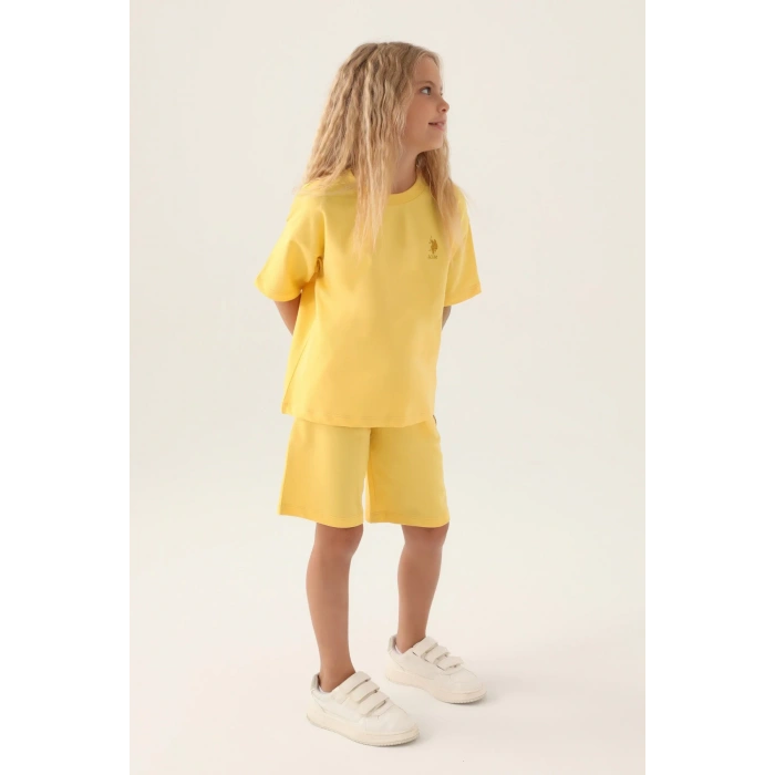 KIZ ÇOCUK BERMUDA TAKIM - Sarı