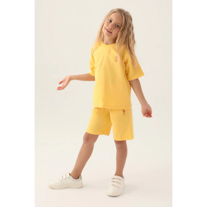 KIZ ÇOCUK BERMUDA TAKIM - Sarı