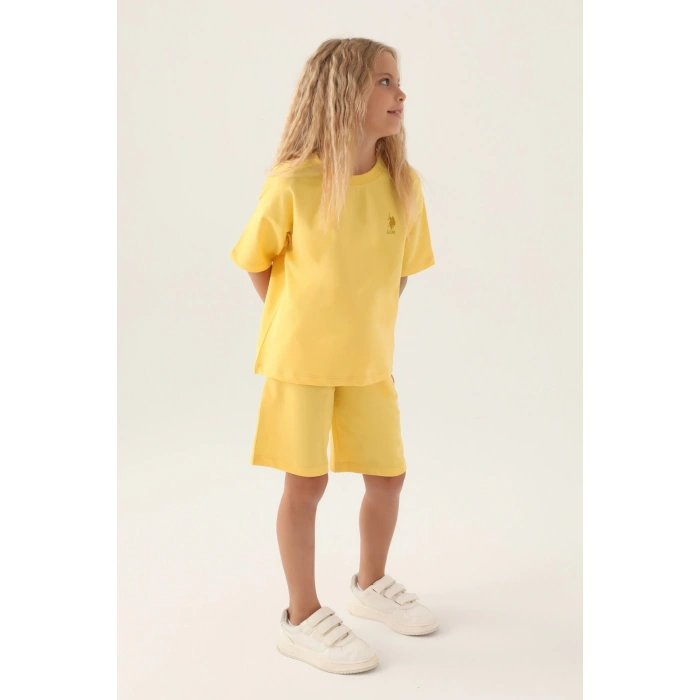 KIZ ÇOCUK BERMUDA TAKIM - Sarı