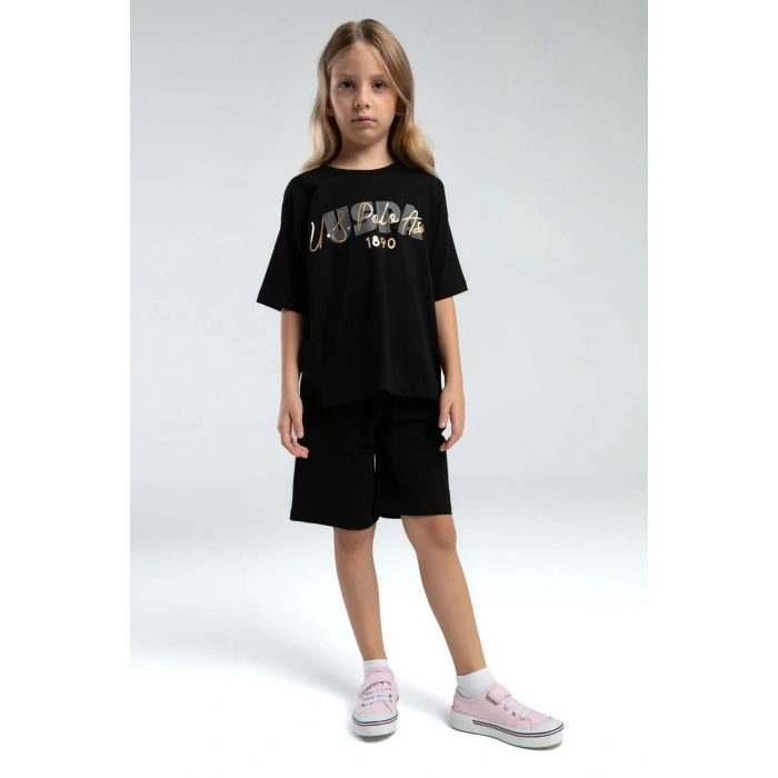 KIZ ÇOCUK BERMUDA TAKIM - siyah