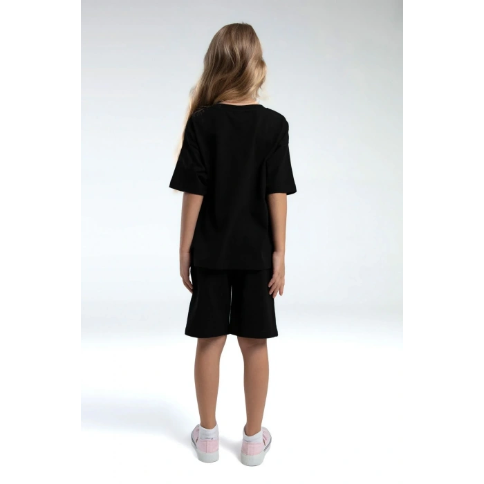 KIZ ÇOCUK BERMUDA TAKIM - siyah
