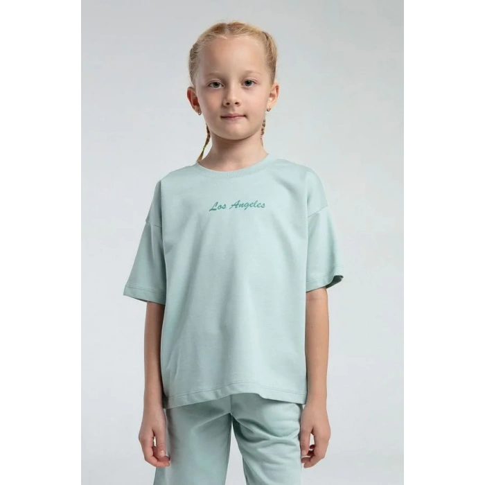 KIZ ÇOCUK BERMUDA TAKIM - SU YEŞİLİ