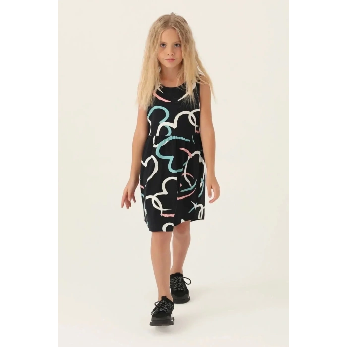 KIZ ÇOCUK ELBİSE - SİYAH