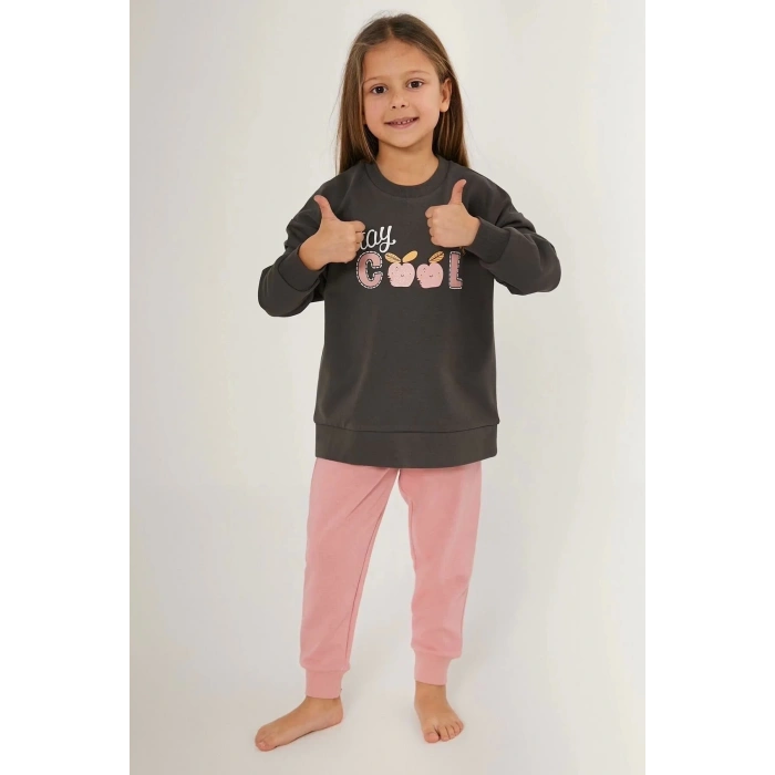 KIZ ÇOCUK EŞOFMAN TAKIM - ANTRASİT