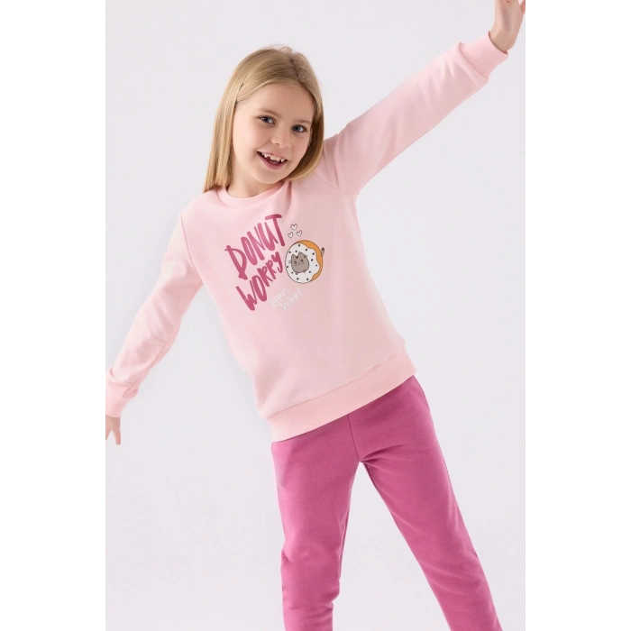 KIZ ÇOCUK EŞOFMAN TAKIM - A.PEMBE