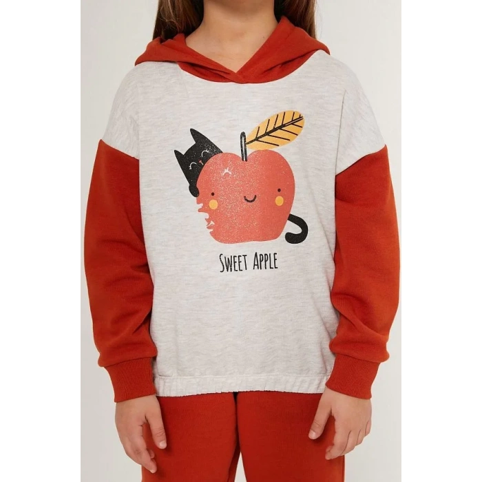 KIZ ÇOCUK EŞOFMAN TAKIM - BEJ MELANJ