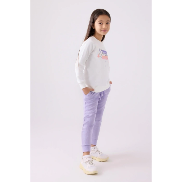 KIZ ÇOCUK EŞOFMAN TAKIM - KREM