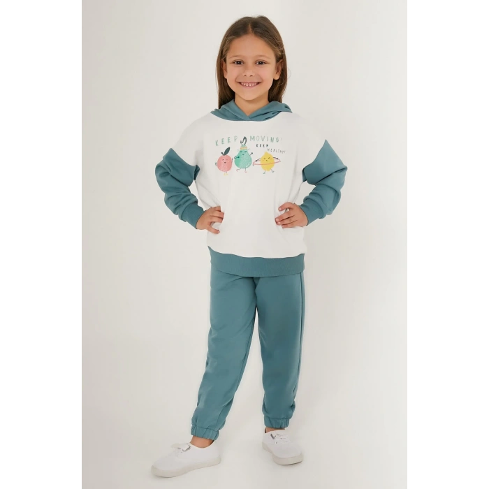 KIZ ÇOCUK EŞOFMAN TAKIM - KREM