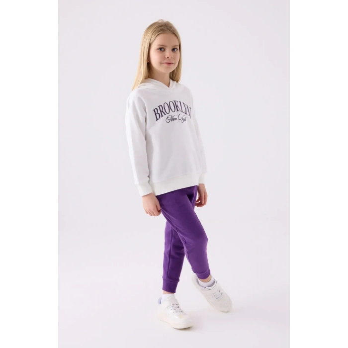 KIZ ÇOCUK EŞOFMAN TAKIM - KREM