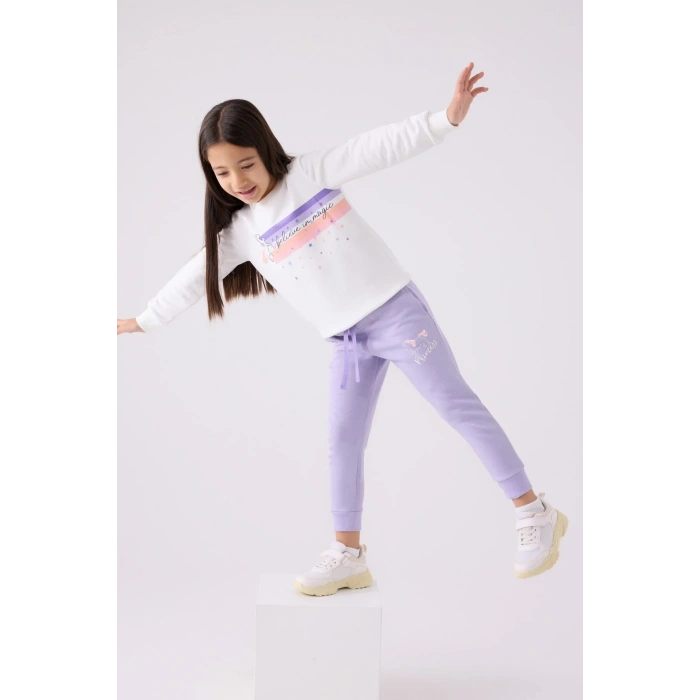 KIZ ÇOCUK EŞOFMAN TAKIM - KREM