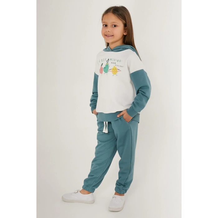 KIZ ÇOCUK EŞOFMAN TAKIM - KREM