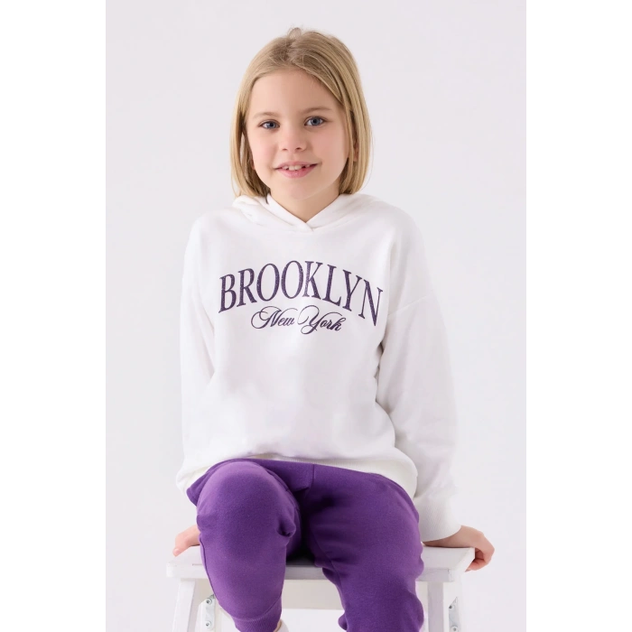 KIZ ÇOCUK EŞOFMAN TAKIM - KREM