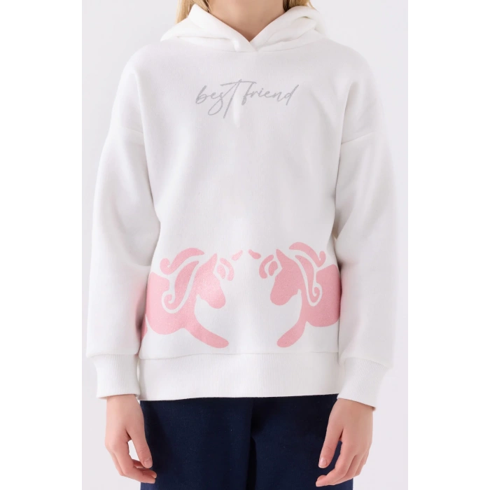 KIZ ÇOCUK EŞOFMAN TAKIM - KREM