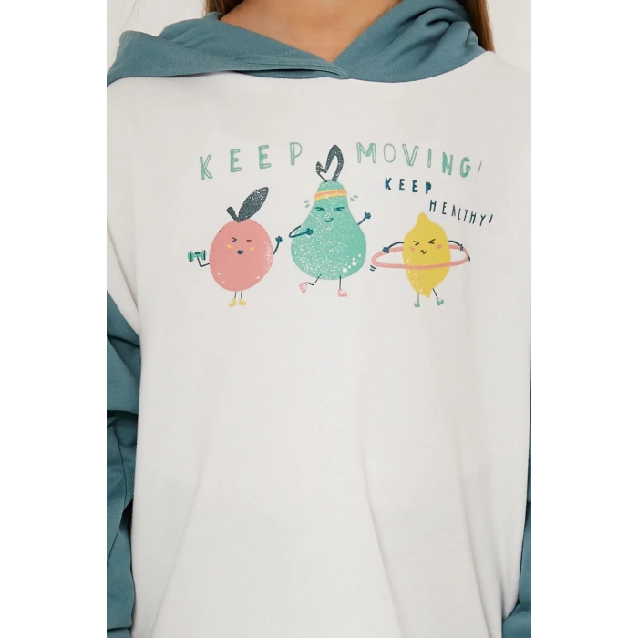 KIZ ÇOCUK EŞOFMAN TAKIM - KREM