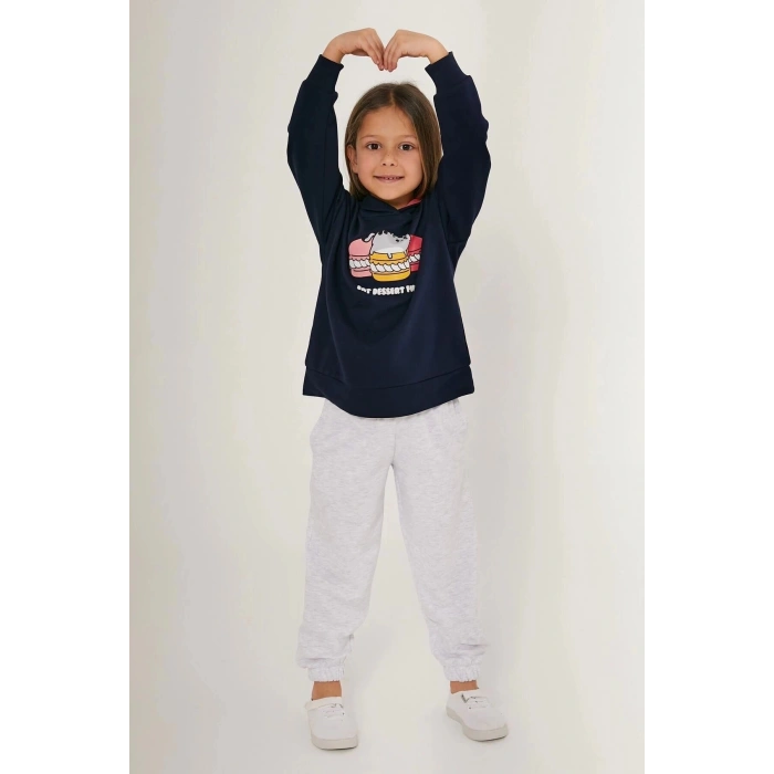 KIZ ÇOCUK EŞOFMAN TAKIM - LACİVERT