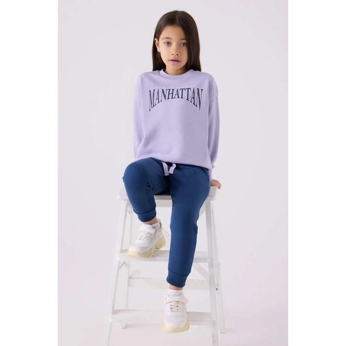 KIZ ÇOCUK EŞOFMAN TAKIM - LİLA