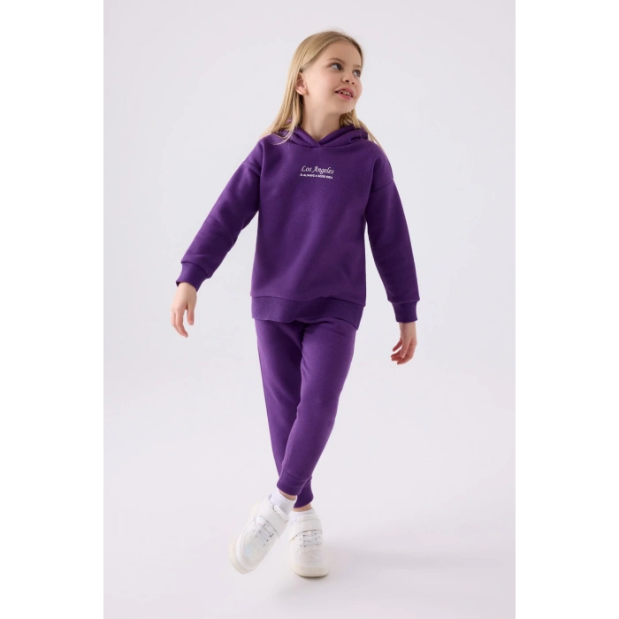 KIZ ÇOCUK EŞOFMAN TAKIM - MOR