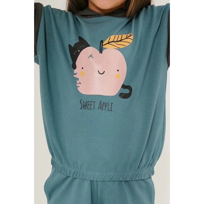 KIZ ÇOCUK EŞOFMAN TAKIM - PASTEL YEŞİLİ