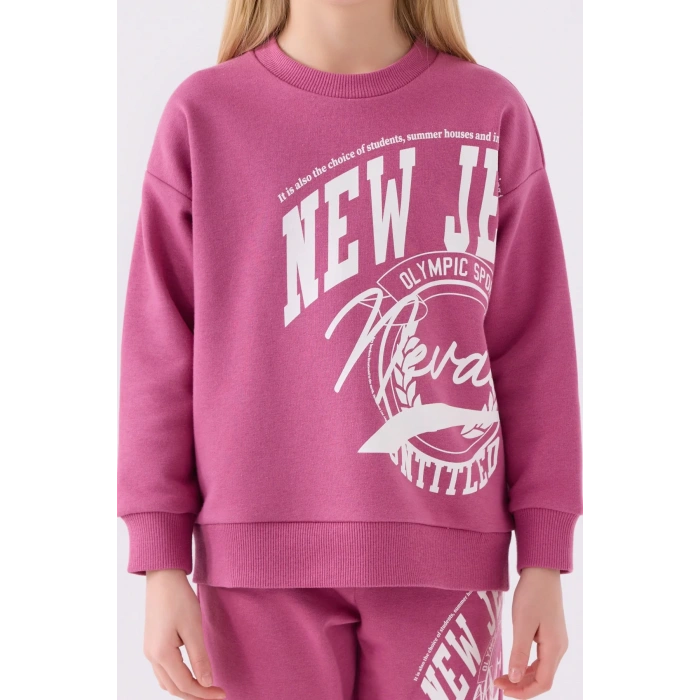 KIZ ÇOCUK EŞOFMAN TAKIM - RETRO PEMBE