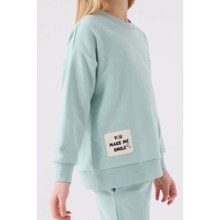 KIZ ÇOCUK EŞOFMAN TAKIM - SU YEŞİLİ