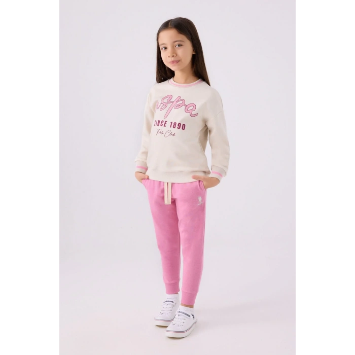 KIZ ÇOCUK EŞOFMAN TAKIMI - BEJ