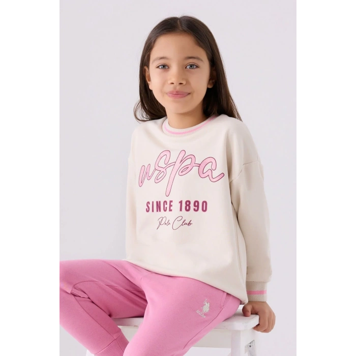 KIZ ÇOCUK EŞOFMAN TAKIMI - BEJ