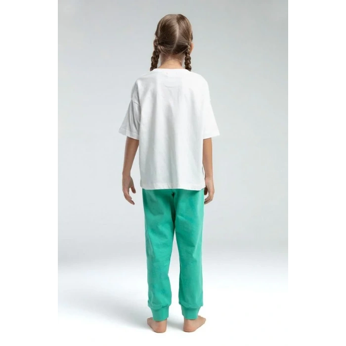 KIZ ÇOCUK İKİLİ TAKIM - BEYAZ/MİNT