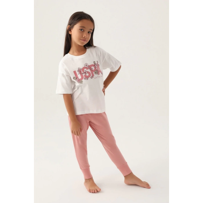 KIZ ÇOCUK İKİLİ TAKIM - KREM