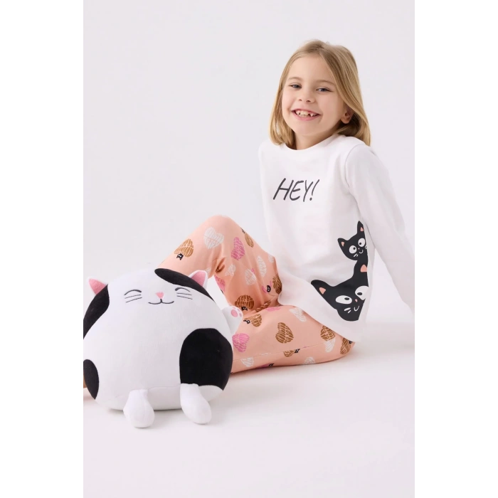 KIZ ÇOCUK İKİLİ TAKIM - KREM