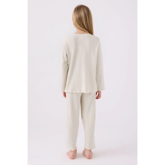 KIZ ÇOCUK İKİLİ TAKIM - KREM