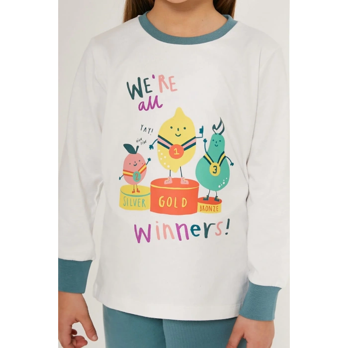 KIZ ÇOCUK İKİLİ TAKIM - KREM