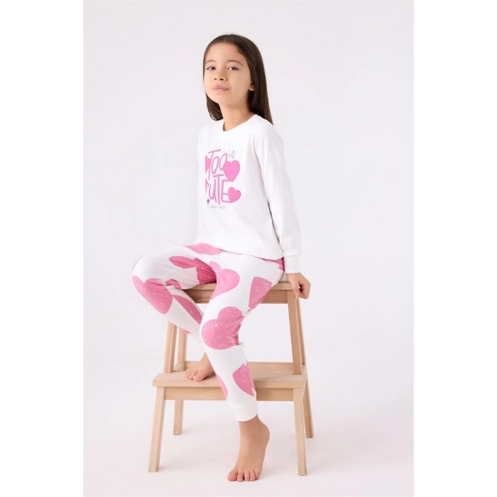 KIZ ÇOCUK İKİLİ TAKIM - KREM KARANFİL