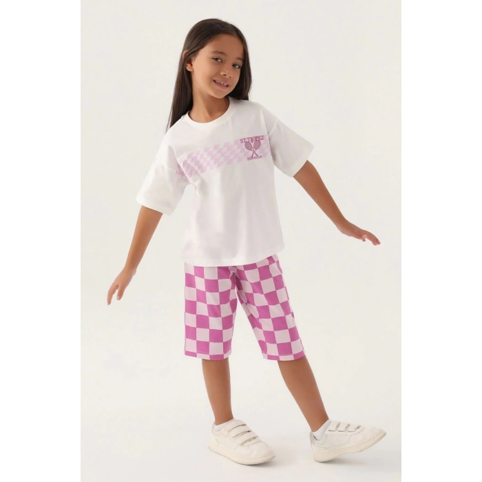 KIZ ÇOCUK KAPRİ TAKIM - KREM